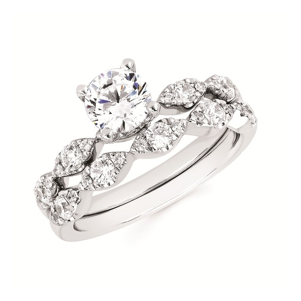 14kt White Gold Straight Line Engagement Mounting Image 2 Stambaugh Jewelers Defiance, OH