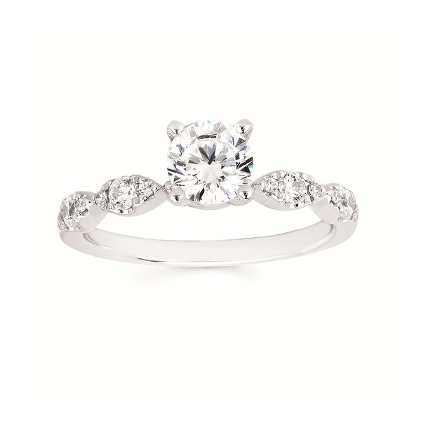 14kt White Gold Straight Line Engagement Mounting Stambaugh Jewelers Defiance, OH