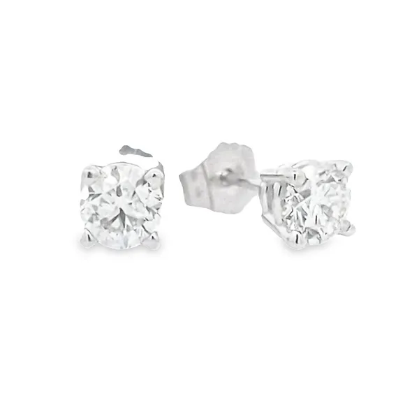 1 carat Diamond Stud Earrings in 14kt White Gold Stambaugh Jewelers Defiance, OH