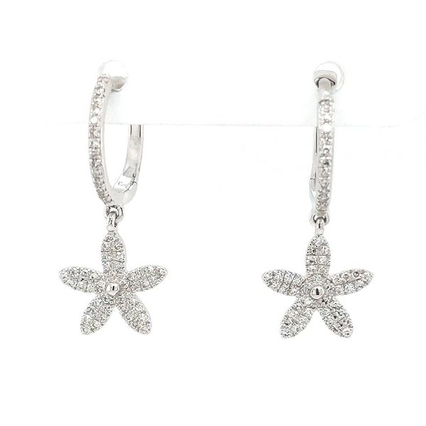 14kt White Gold Diamond Starfish Earrings Stambaugh Jewelers Defiance, OH