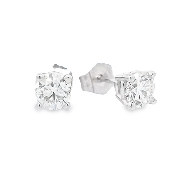 14kt White Gold 1.0 cttw Diamond Stud Earrings Stambaugh Jewelers Defiance, OH