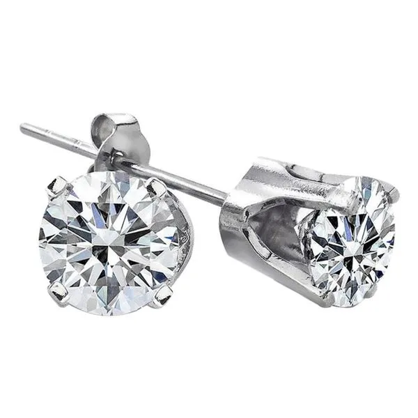 14kt White Gold .32 ct Diamond Stud Earrings Stambaugh Jewelers Defiance, OH