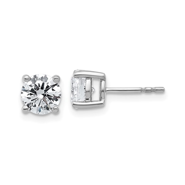 14kt White Gold 2.0 ct Diamond Stud Earrings Stambaugh Jewelers Defiance, OH