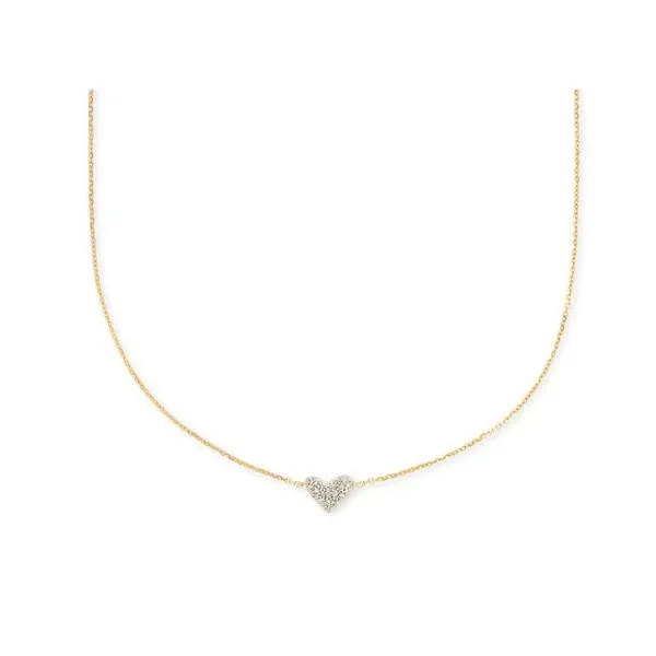 Heart 14k Yellow Gold Pendant Necklace In White Diamonds by Kendra Scott Stambaugh Jewelers Defiance, OH