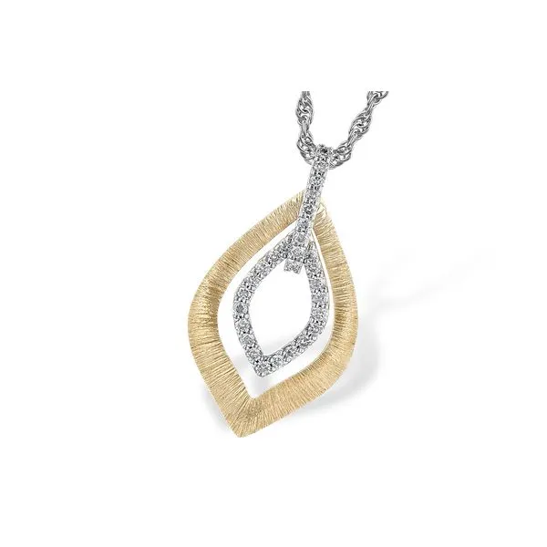 14kt Two-Tone  Gold Diamond Necklace Stambaugh Jewelers Defiance, OH