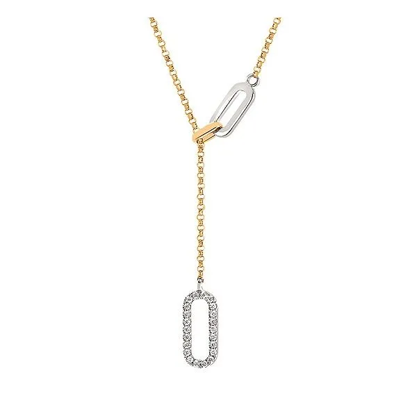 14kt Yellow and White Gold Diamond Necklace Stambaugh Jewelers Defiance, OH