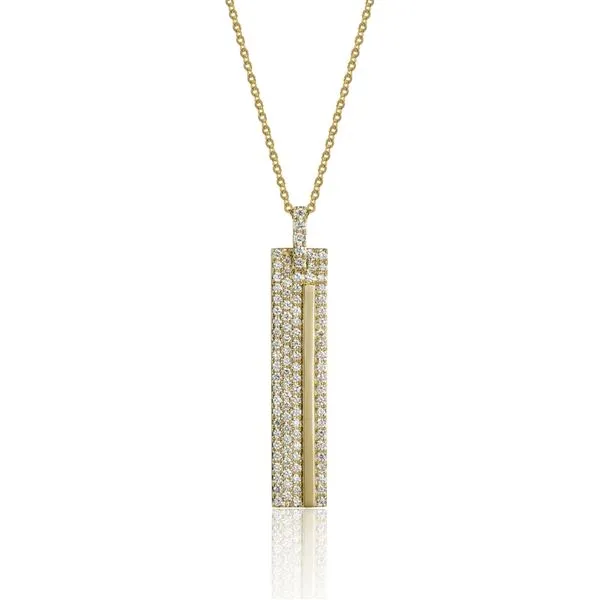 14kt Yellow Gold Diamond Bar Pendant Stambaugh Jewelers Defiance, OH