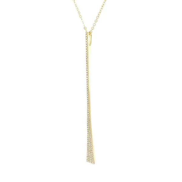 14kt Yellow Gold Diamond Pendant Image 3 Stambaugh Jewelers Defiance, OH