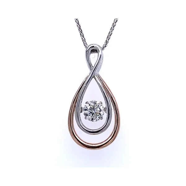14kt Rose and White Gold Diamond Pendant Stambaugh Jewelers Defiance, OH