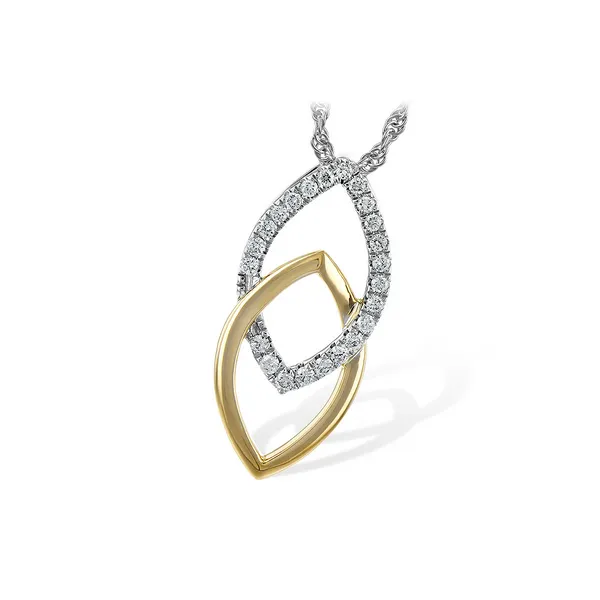 14kt White and Yellow Gold Diamond Pendant Stambaugh Jewelers Defiance, OH