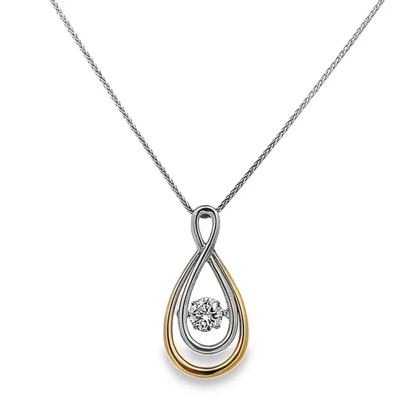 14kt Rose and White Gold Diamond Pendant Image 2 Stambaugh Jewelers Defiance, OH