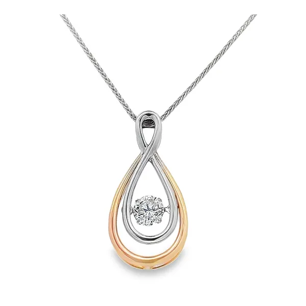 14kt Rose and White Gold Diamond Pendant Stambaugh Jewelers Defiance, OH