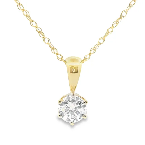 14kt Yellow Gold Diamond Solitaire Pendant Stambaugh Jewelers Defiance, OH