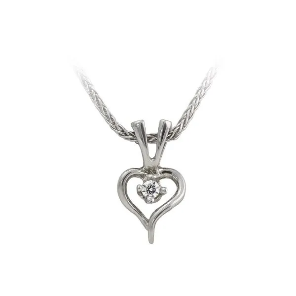 14kt White Gold Heart Pendant Stambaugh Jewelers Defiance, OH
