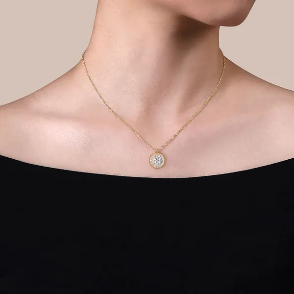 14kt Yellow Gold Bujukan and Diamond Necklace Image 2 Stambaugh Jewelers Defiance, OH