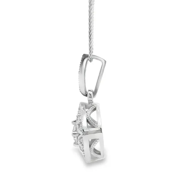 14kt White Gold Vintage Diamond Pendant Image 3 Stambaugh Jewelers Defiance, OH