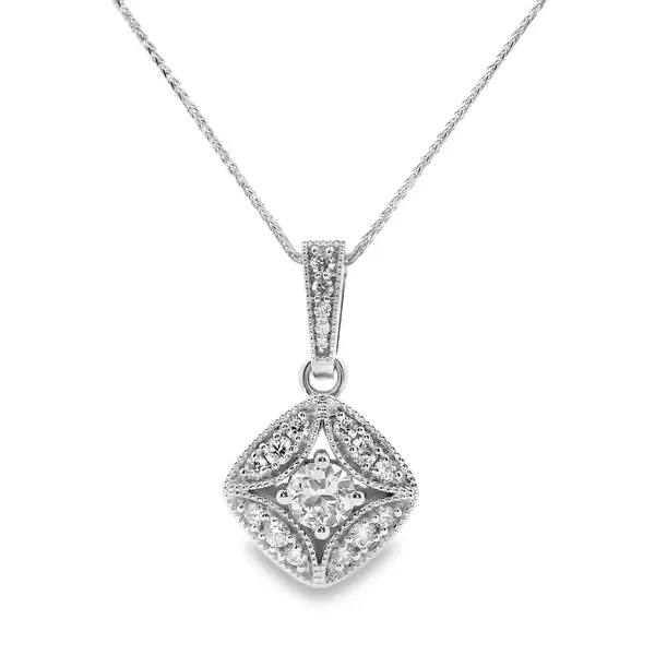 14kt White Gold Vintage Diamond Pendant Stambaugh Jewelers Defiance, OH