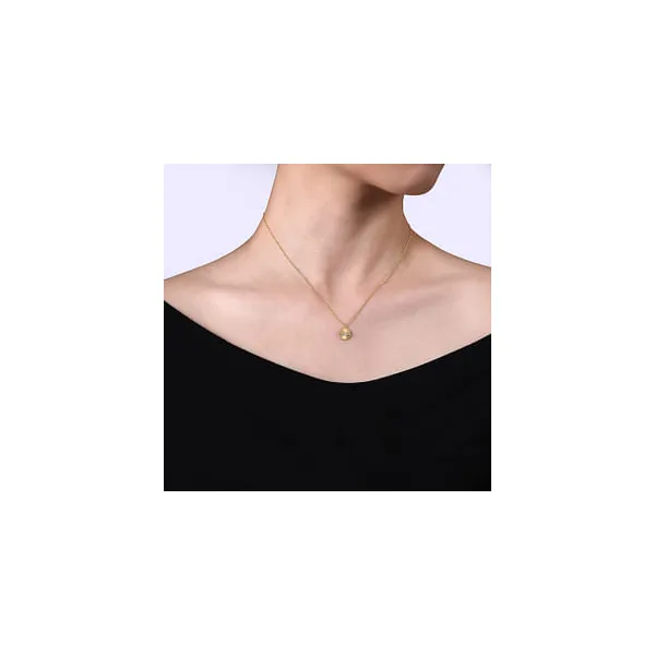 14kt Yellow and White Gold Diamond Bujukan Pendant Image 3 Stambaugh Jewelers Defiance, OH