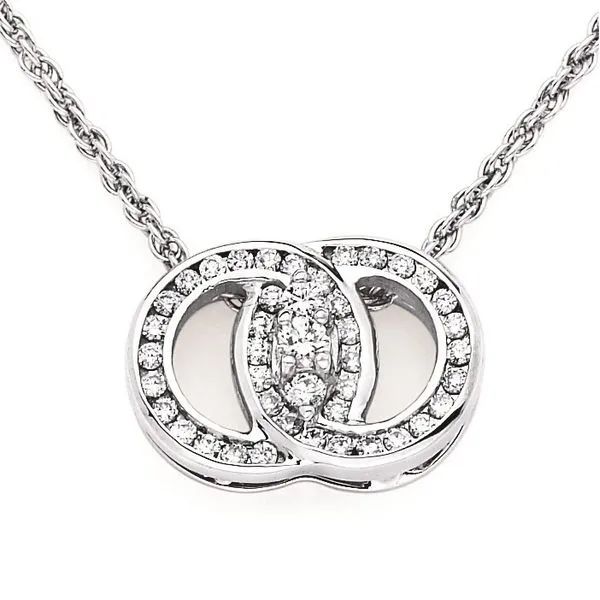 14kt White Gold and Diamond Marriage Symbol® Necklace Stambaugh Jewelers Defiance, OH