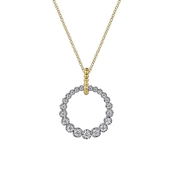 14kt White and Yellow Gold Diamond Bujukan Necklace Stambaugh Jewelers Defiance, OH