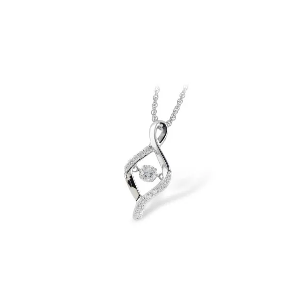 14kt White Gold Diamond Drop Necklace Stambaugh Jewelers Defiance, OH