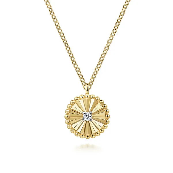 14kt Yellow and White Gold Diamond Bujukan Pendant