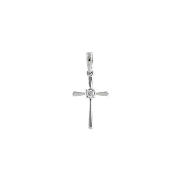 14kt White Gold Diamond Cross Pendant Stambaugh Jewelers Defiance, OH