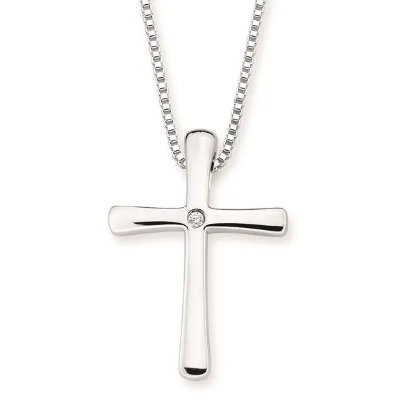 Sterling Silver Diva Diamonds® Cross Pendant