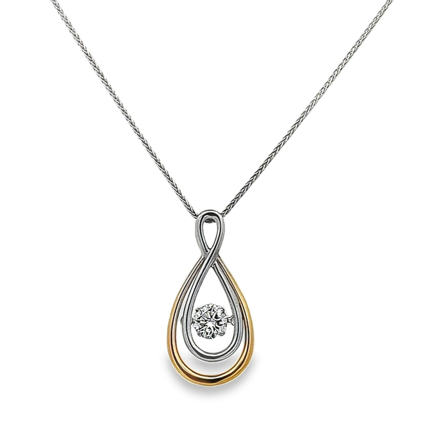 14kt Yellow and White Gold Diamond Pendant Image 2 Stambaugh Jewelers Defiance, OH