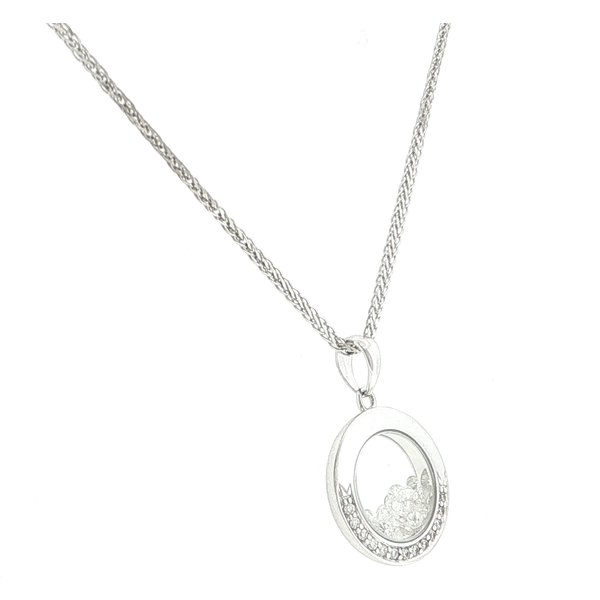 Floating Diamond Locket Necklace Image 3 Stambaugh Jewelers Defiance, OH