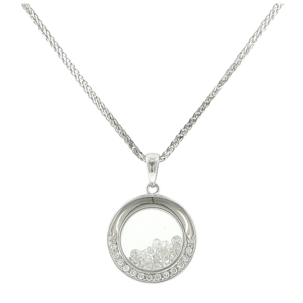 Floating Diamond Locket Necklace Stambaugh Jewelers Defiance, OH