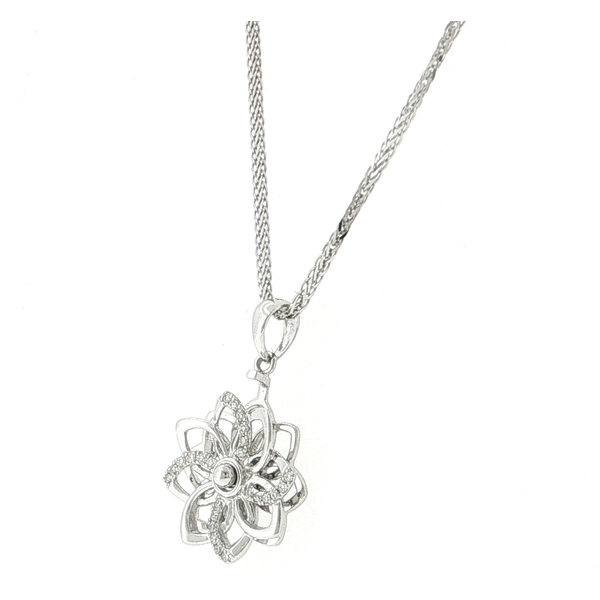 18kt White Gold .09ctw Diamond Spinner Pendant Image 2 Stambaugh Jewelers Defiance, OH