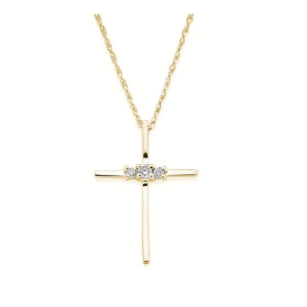 Sterling Silver Cross Pendant with Diamond Accents Stambaugh Jewelers Defiance, OH