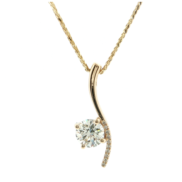 Sweeping Yellow Gold Diamond Pendant Stambaugh Jewelers Defiance, OH