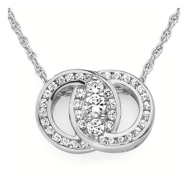 14kt Yellow Gold Diamond Marriage Symbol® Necklace Stambaugh Jewelers Defiance, OH