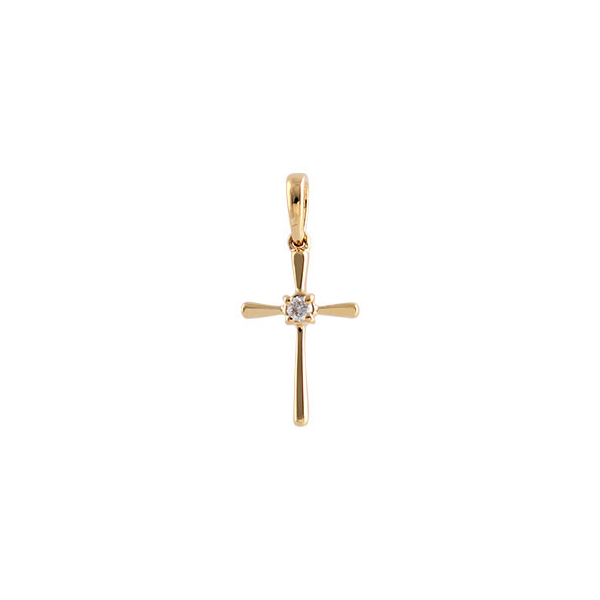 14kt Yellow Gold Diamond Cross Pendant Stambaugh Jewelers Defiance, OH