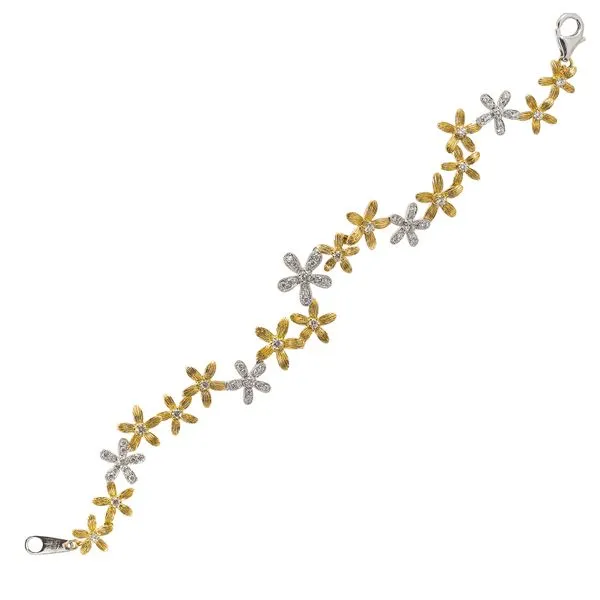 18kt Yellow and White Gold Diamond Bracelet Stambaugh Jewelers Defiance, OH