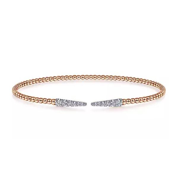 14kt Rose Gold Diamond Cuff Bracelet Stambaugh Jewelers Defiance, OH