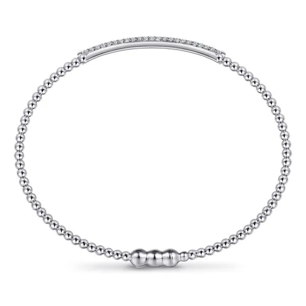 14kt White Gold Bujukan Diamond Split Cuff Bracelet Image 3 Stambaugh Jewelers Defiance, OH