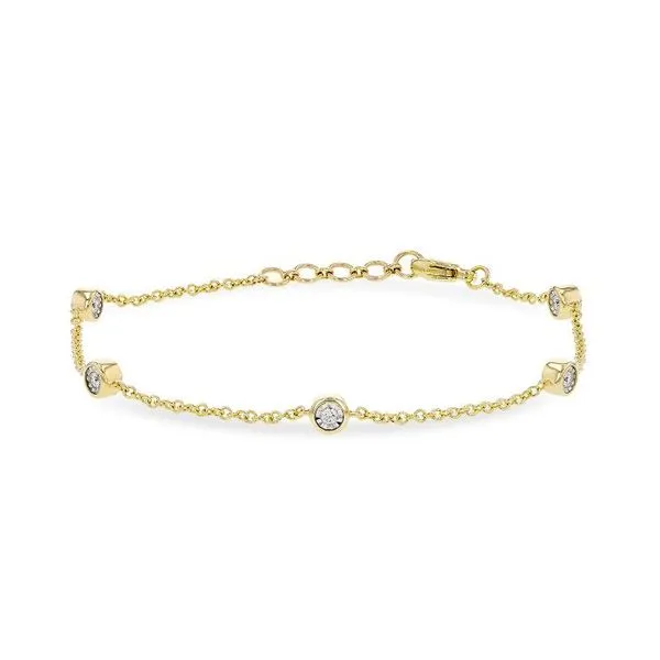 14kt Yellow Gold Diamond Station Bracelet Stambaugh Jewelers Defiance, OH
