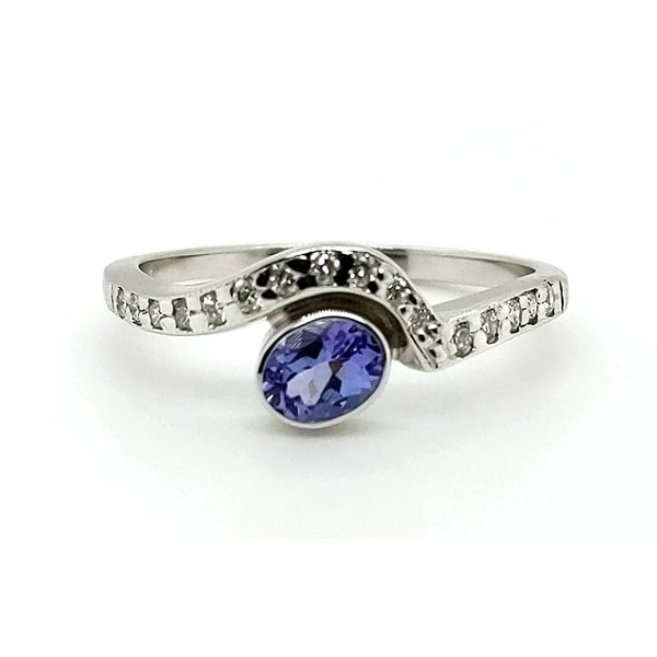 14 Karat White GoldTanzanite and Diamond Fashion Ring Stambaugh Jewelers Defiance, OH