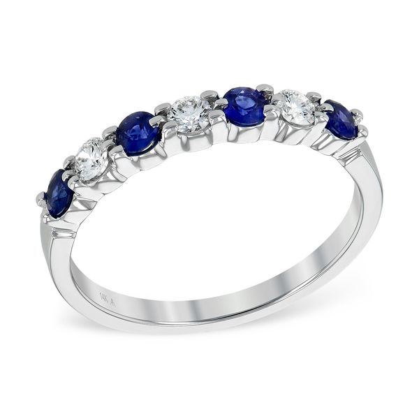 Sapphire and Diamond Ring in 14 Karat White Gol Stambaugh Jewelers Defiance, OH