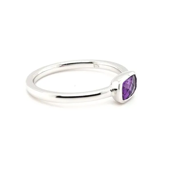 14kt White Gold Amethyst Ring Image 2 Stambaugh Jewelers Defiance, OH