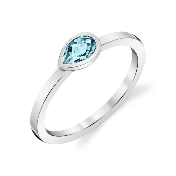 14kt White Gold Aquamarine Ring