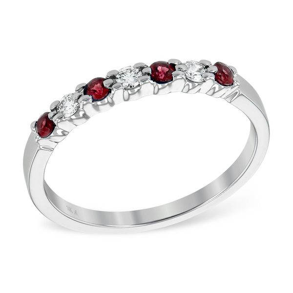 14 Karat White Gold Ruby and Diamond Ring Stambaugh Jewelers Defiance, OH