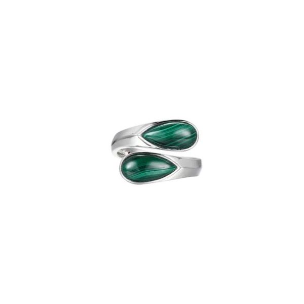 ELLE Sterling Silver and Malachite Ring Stambaugh Jewelers Defiance, OH