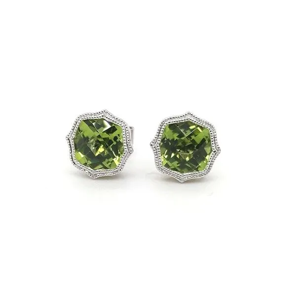 14kt White Gold Peridot Earrings Stambaugh Jewelers Defiance, OH