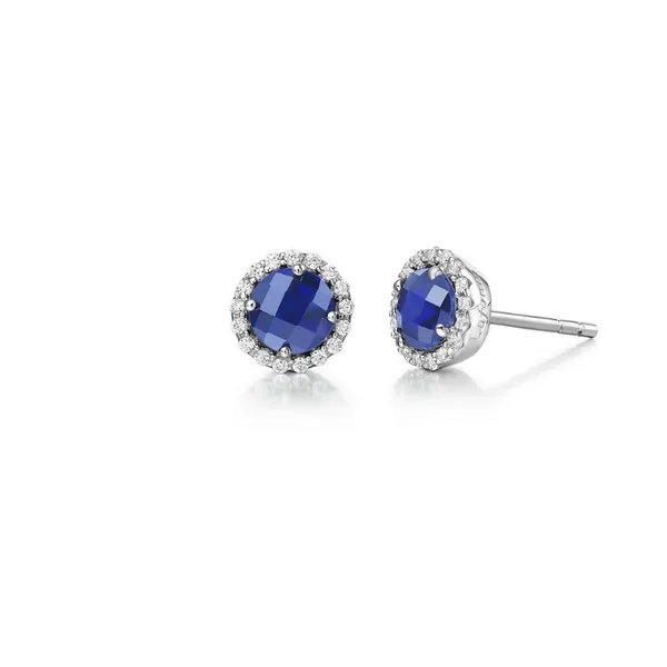 Lafonn Simulated Sapphire and Lassaire® Gemstone Earrings in Sterling Silver Stambaugh Jewelers Defiance, OH