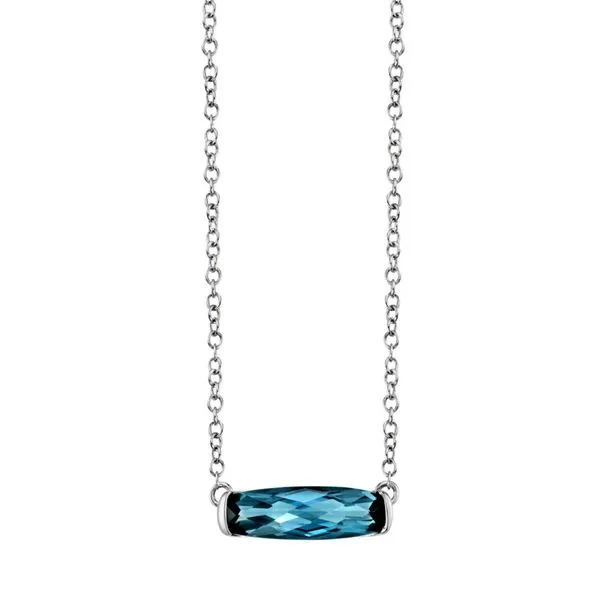 14kt White Gold London Blue Topaz Pendant