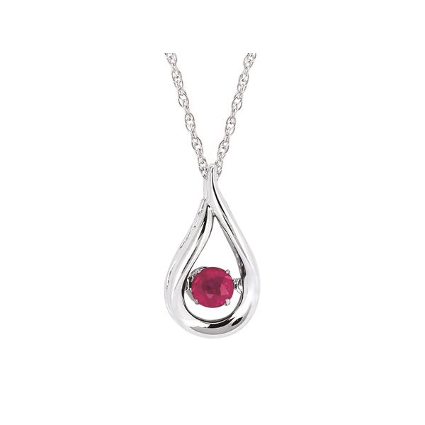 Shimmering® Ruby Pendant in Sterling Silver Stambaugh Jewelers Defiance, OH